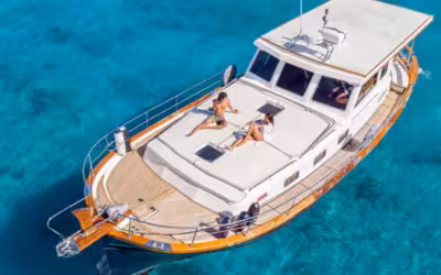 Llaüt Menorquín in Cala d’Or, Mallorca · 12 People