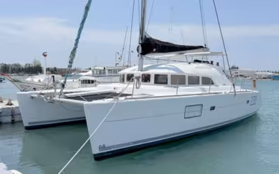 Lagoon 38 Catamaran from Cala Jondal · Up to 12 Guests