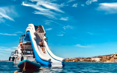 Private Boat Tour: XXL Slide, Snorkel &  Sea Activities